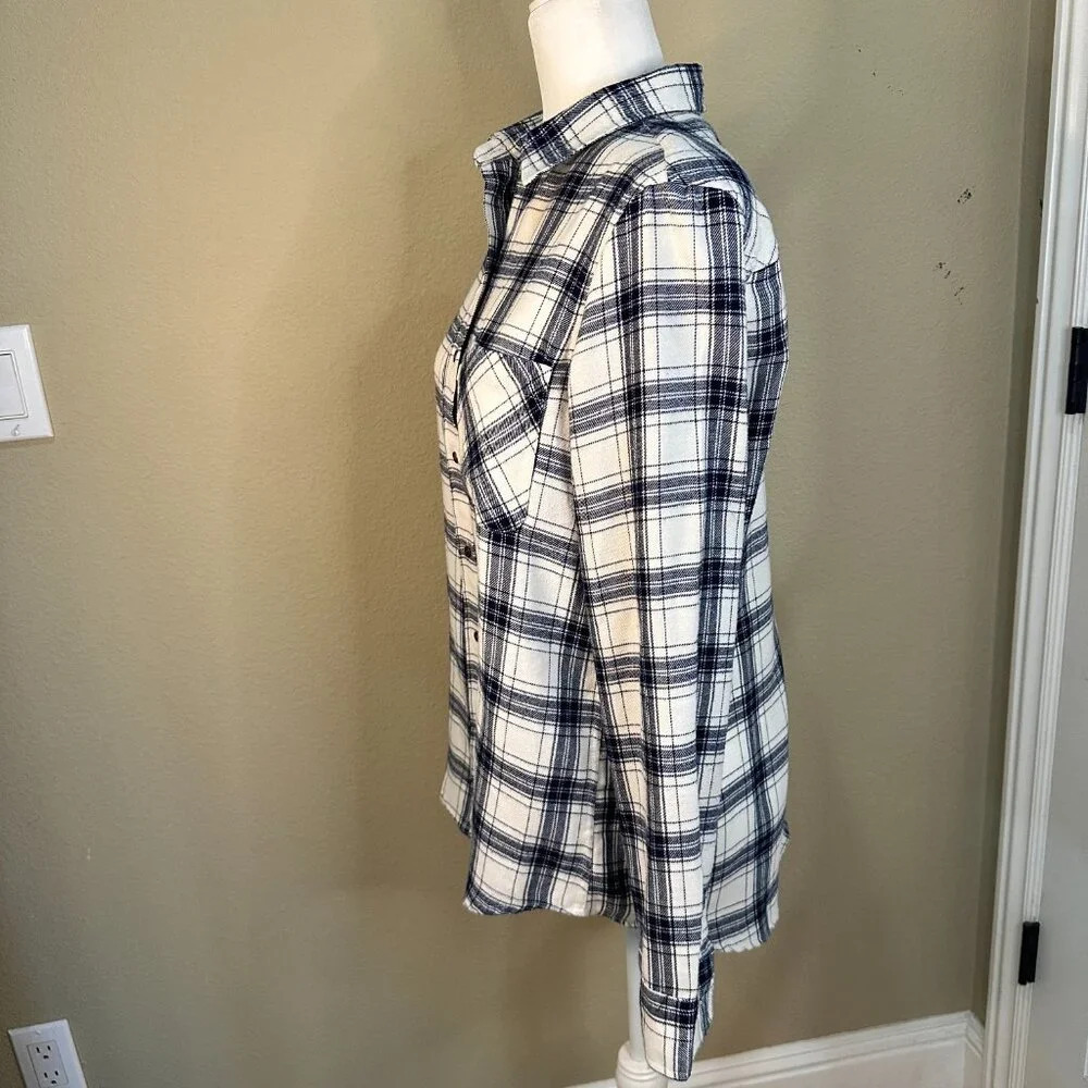 Rip Curl Plaid Button Down Flannel-Like Surf Skat… - image 4